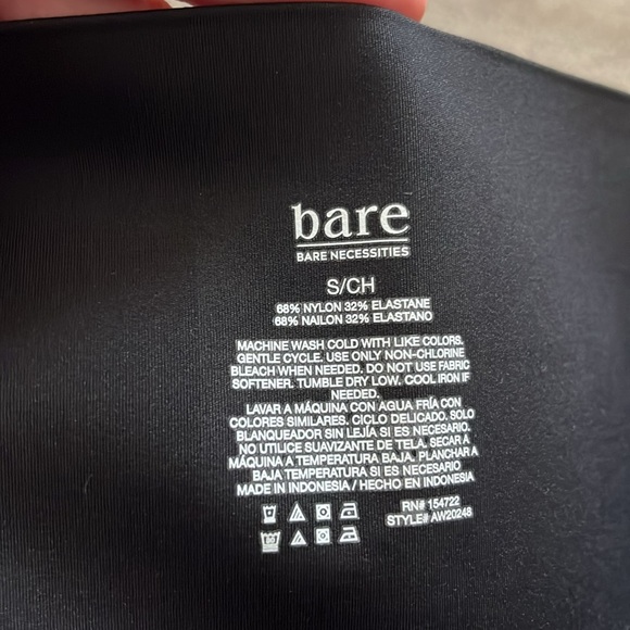 NWOT Bare by Bare Necessities Flare High Waisted Black Leggings Size Small - Picture 8 of 8